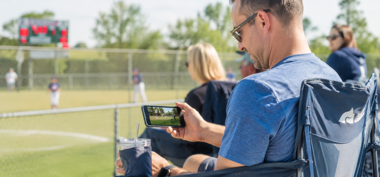 People watching tv on their phone